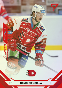 David Cienciala Pardubice Tipsport ELH 2021/22 SportZoo 1. serie Red /49 #101